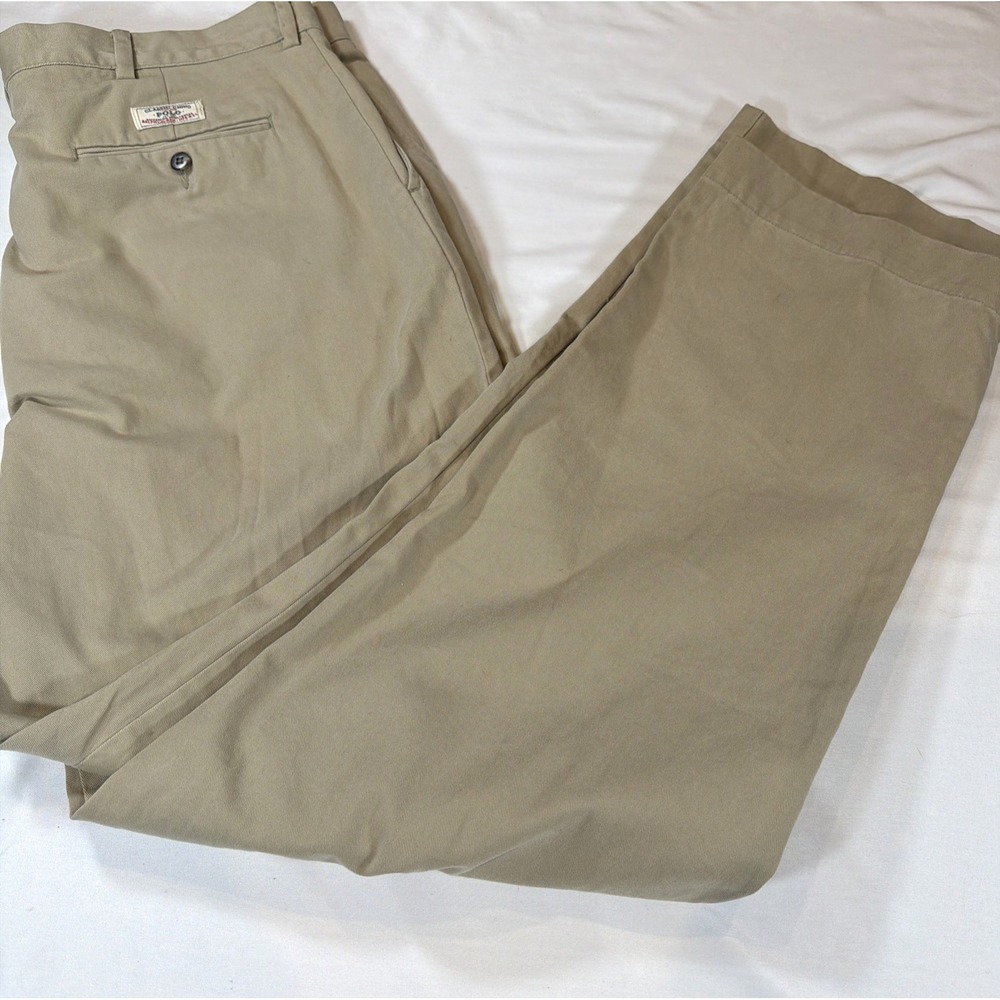 Polo Ralph Lauren Mens 38x32 Beige Khaki Chino Pants Classic Fit Casual